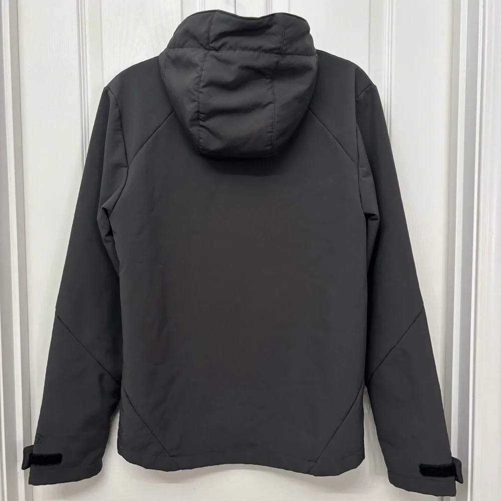 Charcoal Gray Hooded Softshell Jacket | Champion Size S